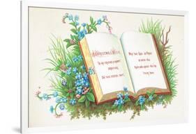 Open Book, Christmas Card-English School-Framed Giclee Print