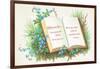 Open Book, Christmas Card-English School-Framed Giclee Print