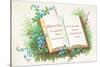Open Book, Christmas Card-English School-Stretched Canvas
