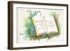 Open Book, Christmas Card-English School-Framed Giclee Print