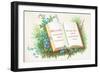 Open Book, Christmas Card-English School-Framed Giclee Print