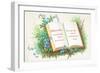 Open Book, Christmas Card-English School-Framed Giclee Print