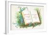 Open Book, Christmas Card-English School-Framed Giclee Print