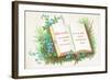 Open Book, Christmas Card-English School-Framed Giclee Print