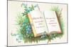 Open Book, Christmas Card-English School-Mounted Giclee Print