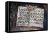 Open Book in Hand of St Anthony Detail, Church of St Lawrence, Paggese, Marche, Italy-null-Framed Stretched Canvas