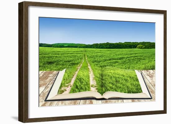 Open Book Of Nature With Way-Olegkalina-Framed Art Print