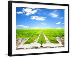 Open Book Of Nature With Way-Olegkalina-Framed Art Print