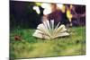 Open Book on Grass-Carolina Hernandez-Mounted Photographic Print