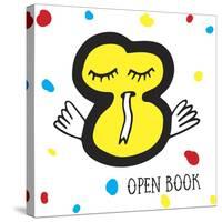 Open Book-Oodlies-Stretched Canvas