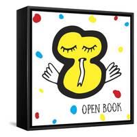 Open Book-Oodlies-Framed Stretched Canvas