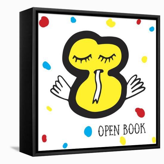 Open Book-Oodlies-Framed Stretched Canvas