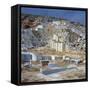 Open Cast Marble Mine, Greece, Europe-Tony Gervis-Framed Stretched Canvas