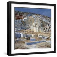 Open Cast Marble Mine, Greece, Europe-Tony Gervis-Framed Photographic Print