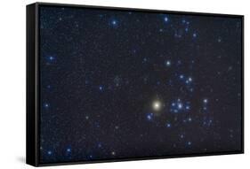 Open Cluster Hyades and Giant Star Aldebaran in the Constellation of Taurus-null-Framed Stretched Canvas