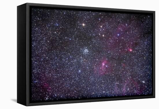 Open Cluster Messier 52 and the Bubble Nebula in the Constellation Cassiopeia-null-Framed Stretched Canvas