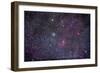 Open Cluster Messier 52 and the Bubble Nebula in the Constellation Cassiopeia-null-Framed Photographic Print