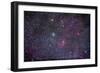 Open Cluster Messier 52 and the Bubble Nebula in the Constellation Cassiopeia-null-Framed Photographic Print