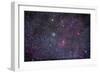 Open Cluster Messier 52 and the Bubble Nebula in the Constellation Cassiopeia-null-Framed Photographic Print