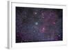 Open Cluster Messier 52 and the Bubble Nebula in the Constellation Cassiopeia-null-Framed Photographic Print