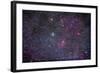 Open Cluster Messier 52 and the Bubble Nebula in the Constellation Cassiopeia-null-Framed Photographic Print