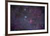 Open Cluster Messier 52 and the Bubble Nebula in the Constellation Cassiopeia-null-Framed Photographic Print