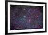 Open Cluster Messier 52 and the Bubble Nebula in the Constellation Cassiopeia-null-Framed Photographic Print