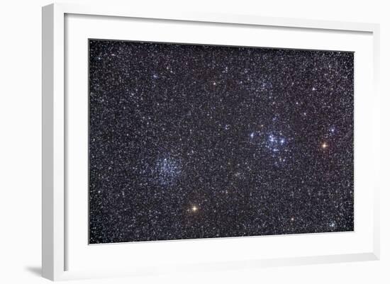 Open Clusters Messier 47 and Messier 47 in the Constellation Puppis-null-Framed Photographic Print