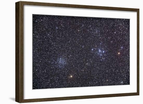 Open Clusters Messier 47 and Messier 47 in the Constellation Puppis-null-Framed Photographic Print