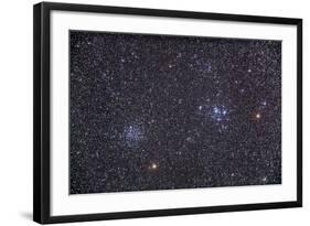 Open Clusters Messier 47 and Messier 47 in the Constellation Puppis-null-Framed Photographic Print