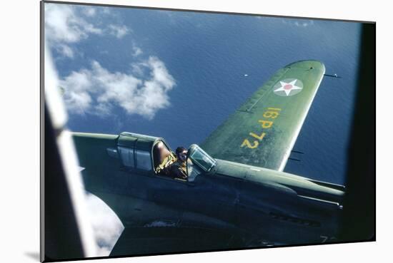Open Cockpit and Pilot Flying Curtiss P-40 Warhawk Pursuit Airplane of U.S. Army Air…, 1941 (Photo)-Luis Marden-Mounted Giclee Print