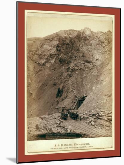 Open Cut in the Great Homestake Mine, at Lead City, Dak-John C. H. Grabill-Mounted Giclee Print