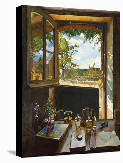 Open Door on a Garden, 1934-Konstantin Andreevic Somov-Stretched Canvas