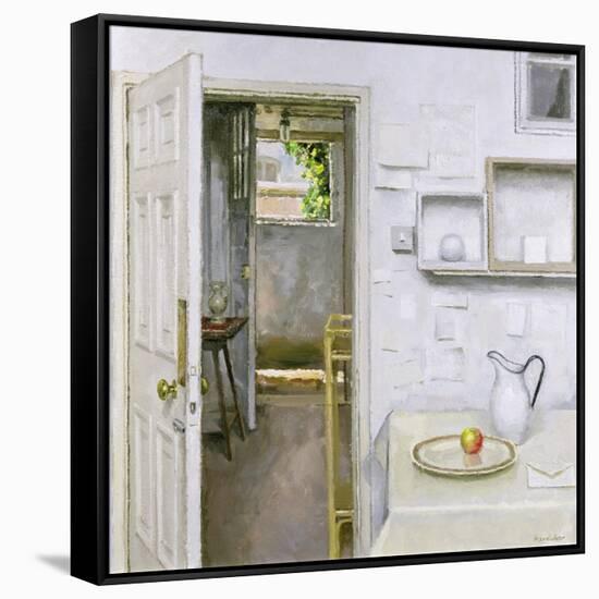 Open Doors with Still Life and Letter, 2004-Charles E. Hardaker-Framed Stretched Canvas
