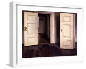 Open Doors-Vilhelm Hammershoi-Framed Giclee Print