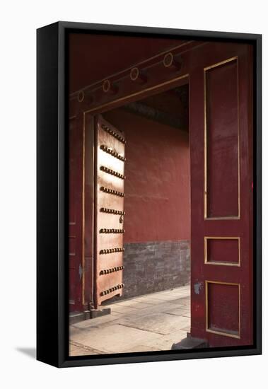 Open Gates at the Forbidden City-Paul Souders-Framed Stretched Canvas