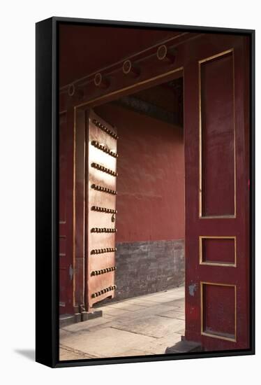 Open Gates at the Forbidden City-Paul Souders-Framed Stretched Canvas