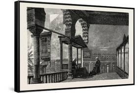 Open Hall in an Old Mameluke Palace at Cairo. Egypt, 1879-null-Framed Stretched Canvas