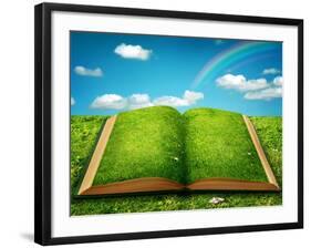 Open Magic Book-egal-Framed Art Print