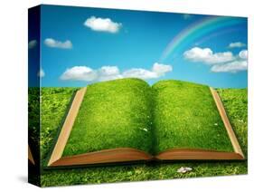 Open Magic Book-egal-Stretched Canvas