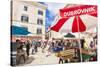 Open market in Gundulic Square, Dubrovnik Old Town, Dubrovnik, Dalmatian Coast, Croatia, Europe-Neale Clark-Stretched Canvas