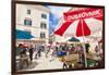 Open market in Gundulic Square, Dubrovnik Old Town, Dubrovnik, Dalmatian Coast, Croatia, Europe-Neale Clark-Framed Photographic Print