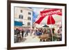 Open market in Gundulic Square, Dubrovnik Old Town, Dubrovnik, Dalmatian Coast, Croatia, Europe-Neale Clark-Framed Photographic Print