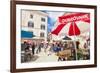 Open market in Gundulic Square, Dubrovnik Old Town, Dubrovnik, Dalmatian Coast, Croatia, Europe-Neale Clark-Framed Photographic Print