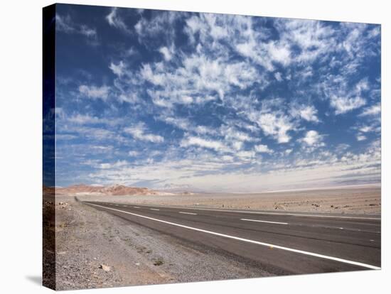 Open Paved Road with No Traffic in Atacama Desert, Chile, South America-Kimberly Walker-Stretched Canvas