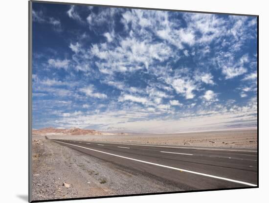 Open Paved Road with No Traffic in Atacama Desert, Chile, South America-Kimberly Walker-Mounted Photographic Print