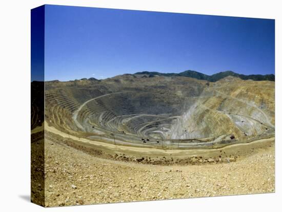 Open Pit Mine, Pit is 3800M Across and 720M Deep, Utah-Tony Waltham-Stretched Canvas