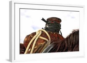 Open Range Roping Saddle-Amanda Lee Smith-Framed Photographic Print