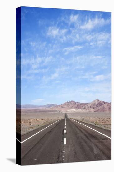 Open Road Paved Highway with No Traffic in Atacama Desert, Chile, South America-Kimberly Walker-Stretched Canvas