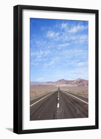 Open Road Paved Highway with No Traffic in Atacama Desert, Chile, South America-Kimberly Walker-Framed Premium Photographic Print